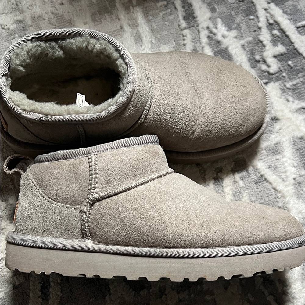 Cozy UGG Mini Grey Suede Boots
